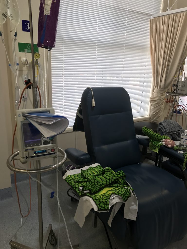 Sewing during chemo